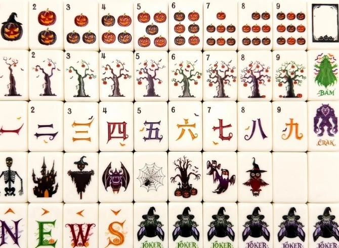 Halloween Mahjong Tile Set