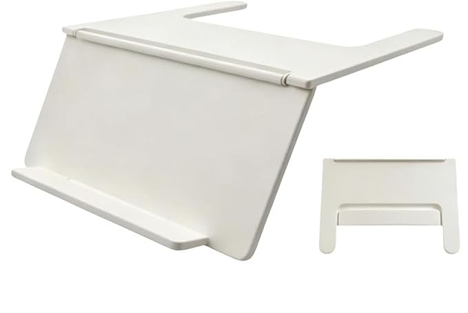 White foldable card holder that slides beneath a mahjong mat