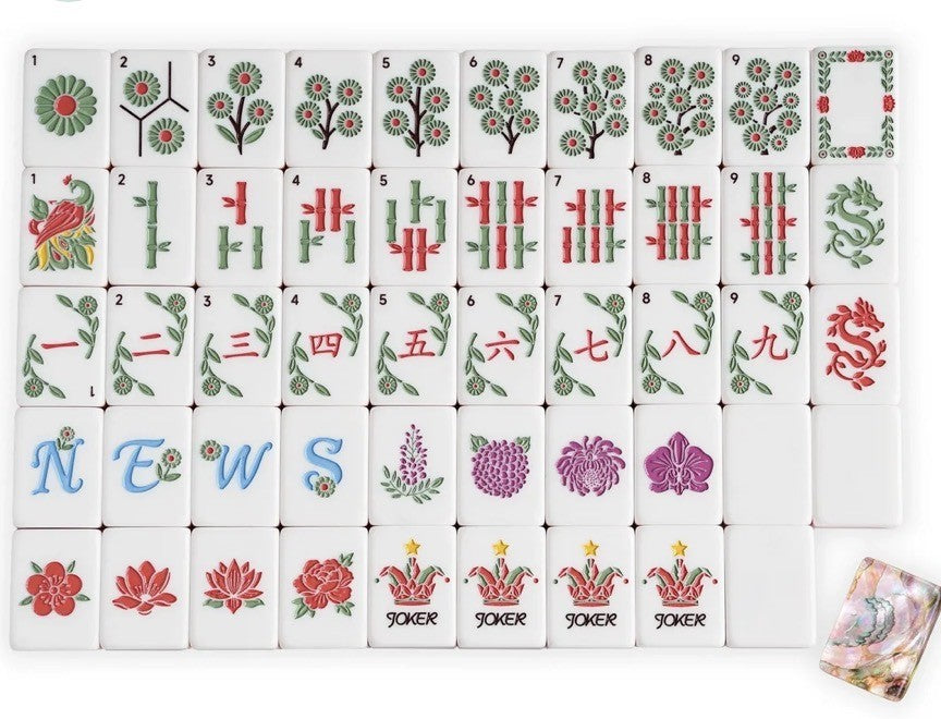 Blush and Bloom Mahjong Tile Set