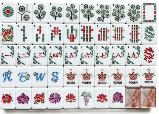 Blushing Garden Mahjong Tile Set