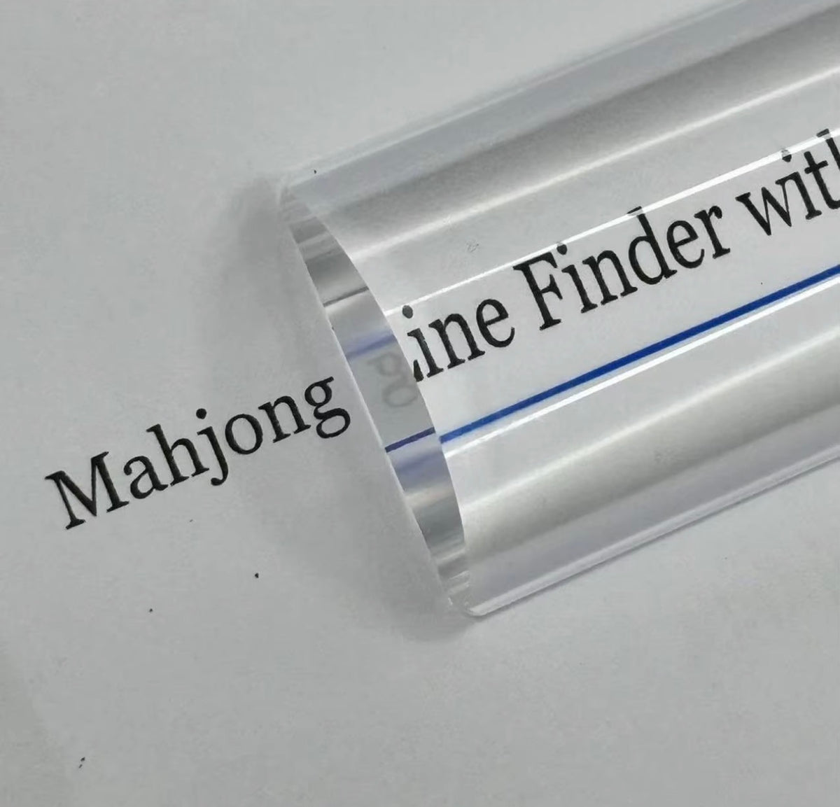Acrylic magnifying Mahjong line finder over an American Mahjong card